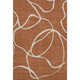 8' X 10' Rust And Beige Abstract Washable Area Rug With UV Protection