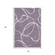 3' X 5' Purple And Ivory Abstract Washable Area Rug With UV Protection