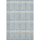 3' X 5' Denim Blue Ivory And Gray Plaid Washable Area Rug With UV Protection
