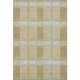 3' X 5' Gold Beige And Brown Plaid Washable Area Rug With UV Protection