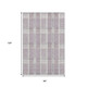 8' X 10' Lavender Gray And Ivory Plaid Washable Area Rug With UV Protection