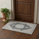 3' X 5' Black Beige And Gray Oriental Washable Area Rug With UV Protection