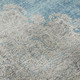 3' X 5' Teal Aqua And Gray Oriental Washable Area Rug With UV Protection