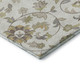 10' X 14' Ivory Copper And Gray Floral Washable Area Rug With UV Protection