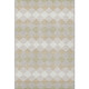 5' X 8' Beige Taupe And Ivory Geometric Washable Area Rug With UV Protection