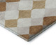 8' Copper Beige And Ivory Geometric Washable Round Rug With UV Protection