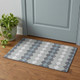 3' X 5' Gray Ivory And Silver Geometric Washable Area Rug With UV Protection