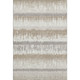 10' X 14' Ivory Beige And Gray Striped Washable Area Rug With UV Protection