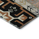 5' X 8' Black Copper And Gold Southwestern Washable Area Rug With UV Protection