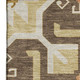 3' X 5' Brown Gray And Gold Southwestern Washable Area Rug With UV Protection
