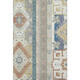 5' X 8' Ivory Copper And Teal Southwestern Washable Area Rug With UV Protection