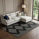 10' X 14' Black And Ivory Geometric Washable Area Rug With UV Protection