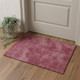 3' X 5' Burgundy And Blush Abstract Washable Area Rug With UV Protection