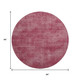 8' Burgundy And Blush Abstract Washable Round Rug With UV Protection