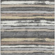 10' X 14' Charcoal Gray And Beige Striped Washable Area Rug With UV Protection