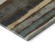 9' X 12' Brown Gold And Ivory Striped Washable Area Rug With UV Protection