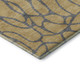 8' Gold And Gray Geometric Washable Round Rug With UV Protection