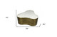 39" White And Brass Genuine Marble And Iron Free Form Solid Coffee Table