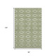8' X 10' Green And Beige Geometric Washable Area Rug With UV Protection