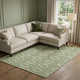10' X 14' Green And Beige Geometric Washable Area Rug With UV Protection