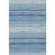 3' X 5' Blue And Ivory Striped Washable Area Rug With UV Protection