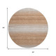8' Copper And Beige Striped Washable Round Rug With UV Protection