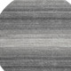 8' Gray And Silver Striped Washable Round Rug With UV Protection