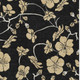 3' X 5' Black And Wheat Floral Washable Area Rug With UV Protection