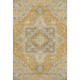10' X 14' Gold Blue And Gray Oriental Washable Area Rug With UV Protection