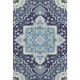 9' X 12' Navy Blue Ivory And Olive Green Oriental Washable Area Rug With UV Protection