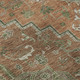 10' X 14' Rust Beige And Olive Green Oriental Washable Area Rug With UV Protection