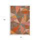 10' X 14' Rust Orange And Salmon Geometric Washable Area Rug With UV Protection