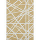 9' X 12' Gold And Ivory Geometric Washable Area Rug With UV Protection
