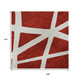9' X 12' Red And Ivory Geometric Washable Area Rug With UV Protection