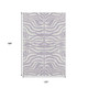 10' X 14' Lavender And Ivory Animal Print Washable Area Rug With UV Protection
