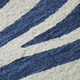 9' X 12' Navy Blue And Ivory Animal Print Washable Area Rug With UV Protection
