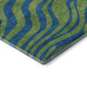 8' X 10' Green And Navy Blue Animal Print Washable Area Rug With UV Protection