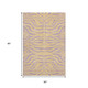 5' X 8' Peach And Lavender Animal Print Washable Area Rug With UV Protection