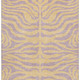 9' X 12' Peach And Lavender Animal Print Washable Area Rug With UV Protection