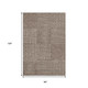 8' X 10' Brown And Beige Geometric Washable Area Rug With UV Protection