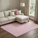 8' X 10' Pink And Ivory Geometric Washable Area Rug With UV Protection