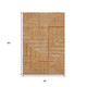 3' X 5' Rust And Ivory Geometric Washable Area Rug With UV Protection
