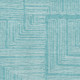 3' X 5' Turquoise And Ivory Geometric Washable Area Rug With UV Protection