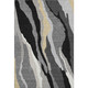 10' X 14' Black Gold And Ivory Abstract Washable Area Rug With UV Protection