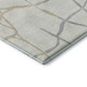 3' X 5' Ivory Taupe And Gray Abstract Geometric Washable Area Rug With UV Protection