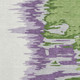 3' X 5' Green Purple And Ivory Abstract Washable Area Rug With UV Protection
