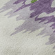 8' X 10' Green Purple And Ivory Abstract Washable Area Rug With UV Protection