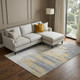 8' X 10' Gray Gold And Ivory Abstract Washable Area Rug With UV Protection