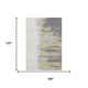 10' X 14' Gray Gold And Ivory Abstract Washable Area Rug With UV Protection