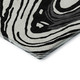 8' Black Ivory And Gray Abstract Washable Round Rug With UV Protection